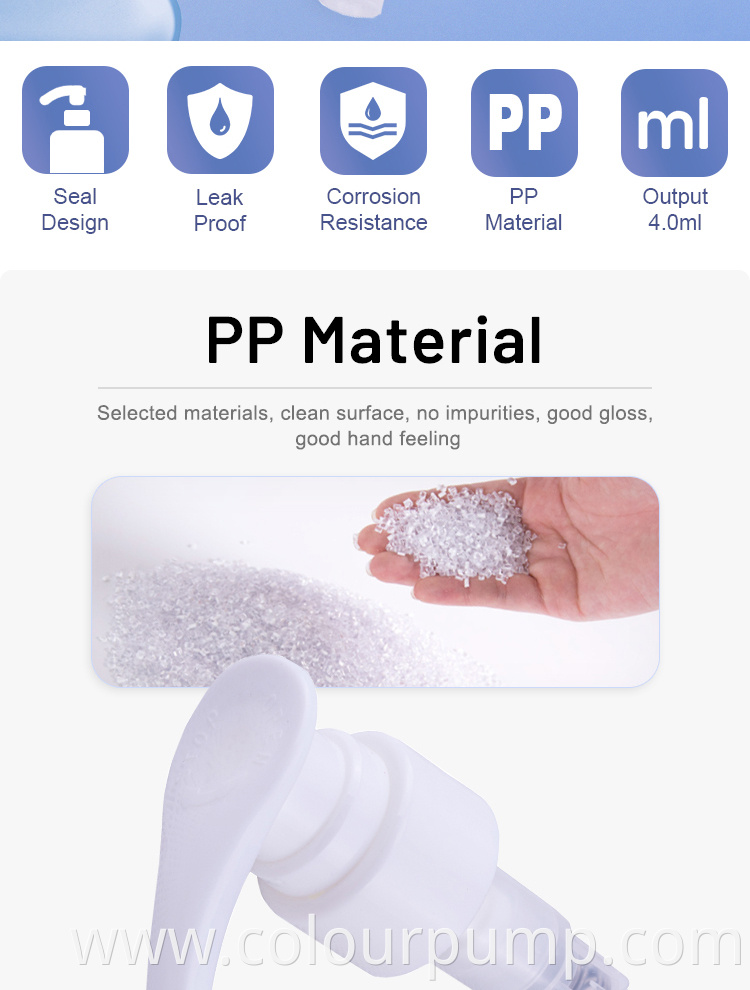 Professional 28410 Plastic Bottle Foam Soap Pump White Lotion Pump